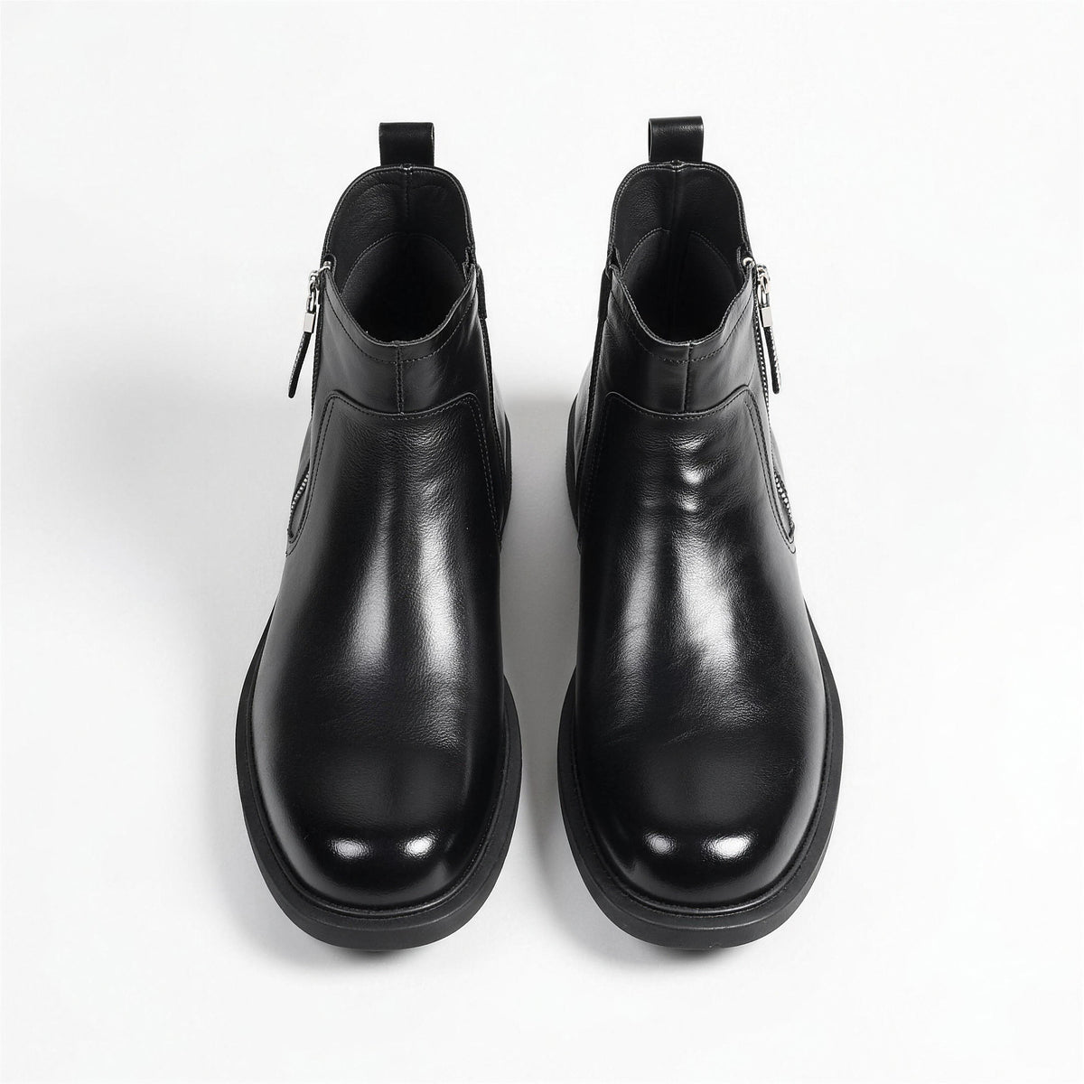 Harlan Leather Dress Boots in black