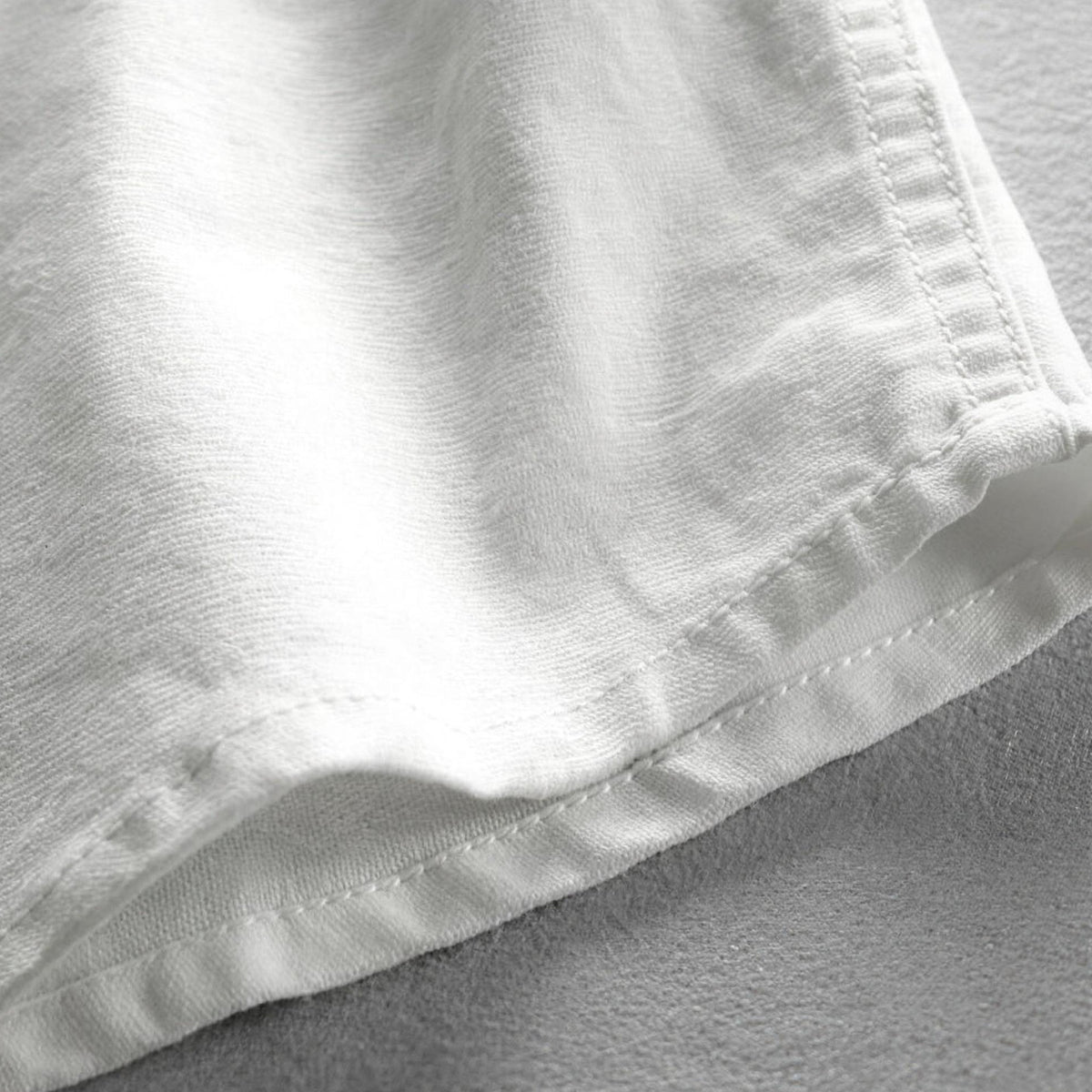 Kanata band collar shirt - stitched hem