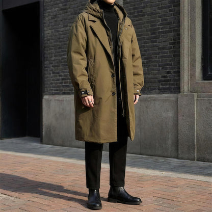 Kensal Overcoat - Army Green, full outfit
