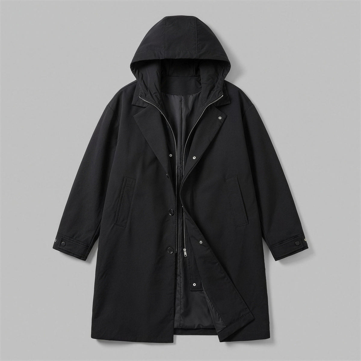 Kensal Overcoat - Black, front