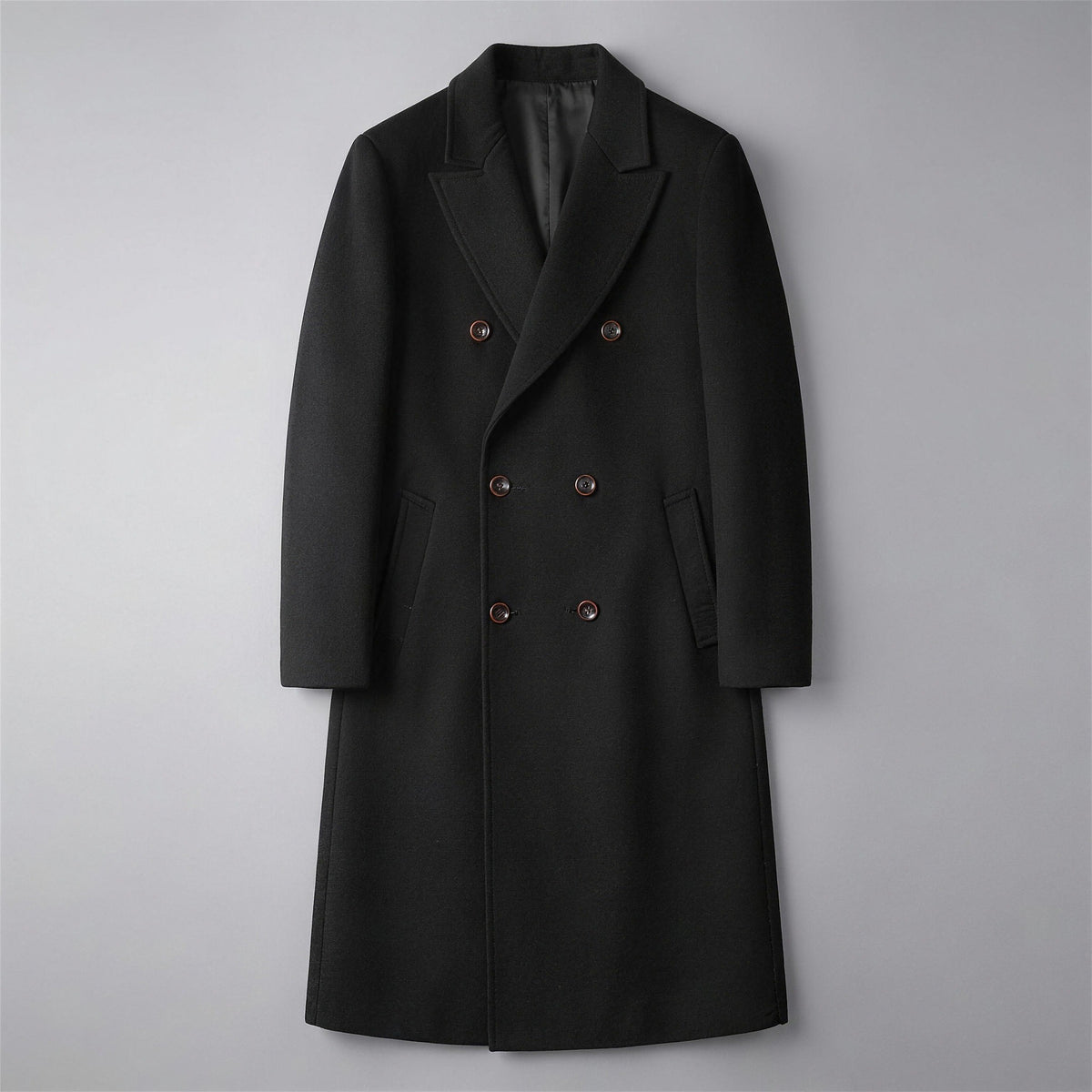 Rothley Wool Overcoat - Black, front
