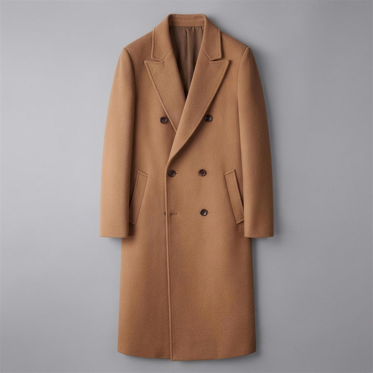 Rothley Wool Overcoat - Brown, front