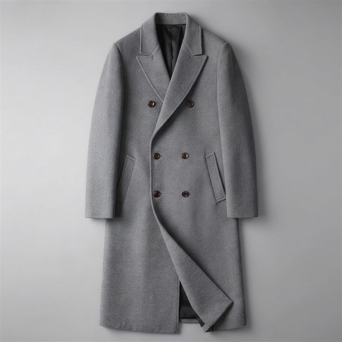 Rothley Wool Overcoat - Gray, front