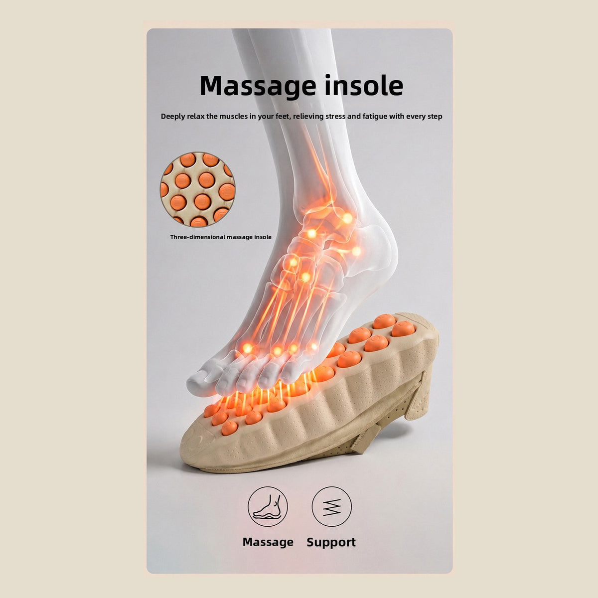 Ryden Cloud-Tread Loafers massage insole detail