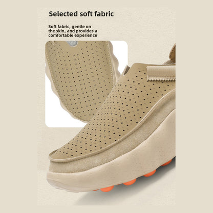 Soft perforated upper close-up