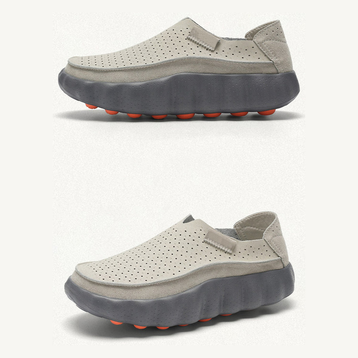 Grey Ryden loafer, side views