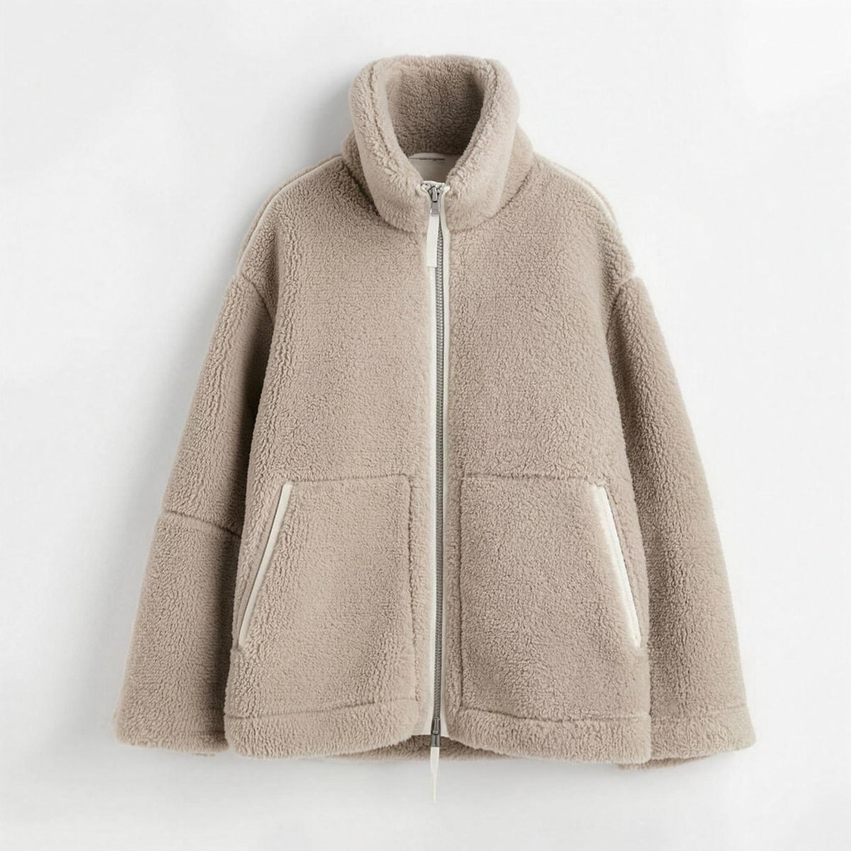 Sylvie Alpaca Oversized Coat in coffee, flat view