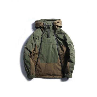 Rowe Alpine Anorak in green, flat lay