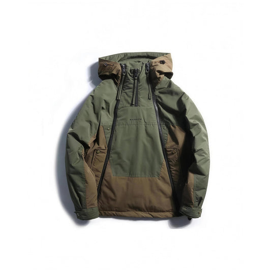 Rowe Alpine Anorak in green, flat lay