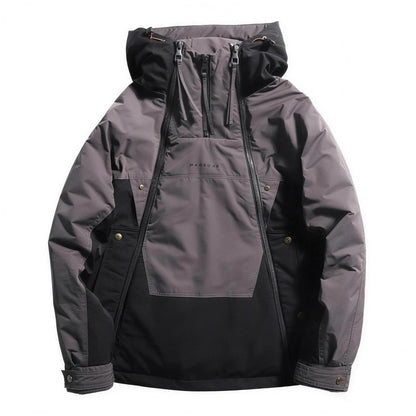 Rowe Alpine Anorak in gray, flat lay