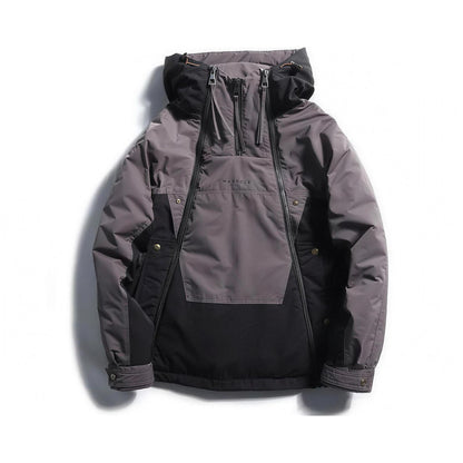Gray Rowe anorak, front view