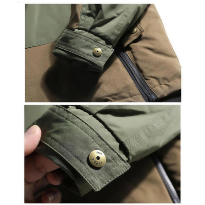 Snap-button cuff detail, green