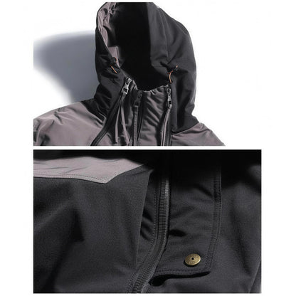 Hood and collar detail, gray